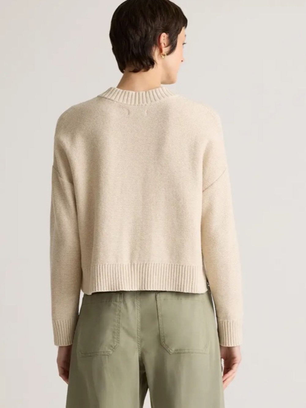 Quince 100% Organic Cotton Cropped Cardigan - Picture 3 of 11